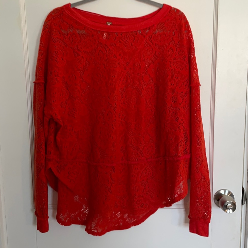 EUC FREE PEOPLE LACE SHIRT